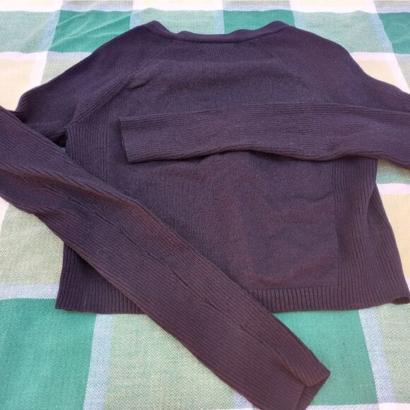 l.a.Hearts S Black Longsleeves Cropp Knit Button Up Women's Top Cardigan - Picture 6 of 9